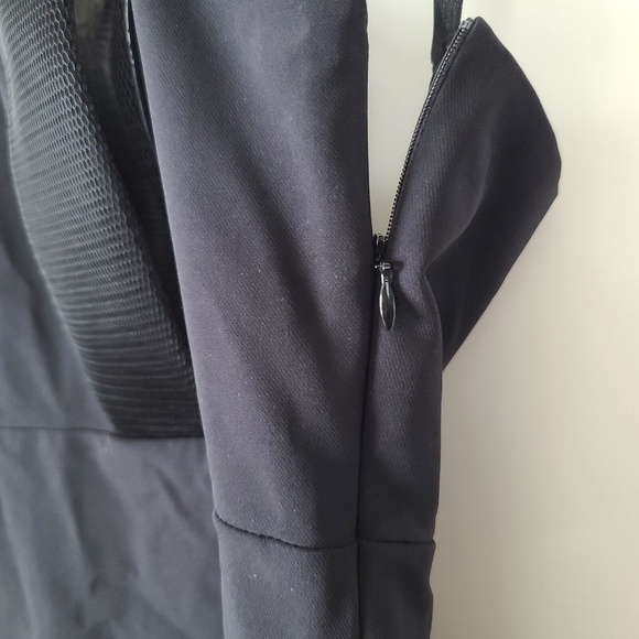 Kora Rae Fitted Halter Dress Size XS Black Mini Side Zip Mesh Halter LBD EUC - Picture 7 of 10